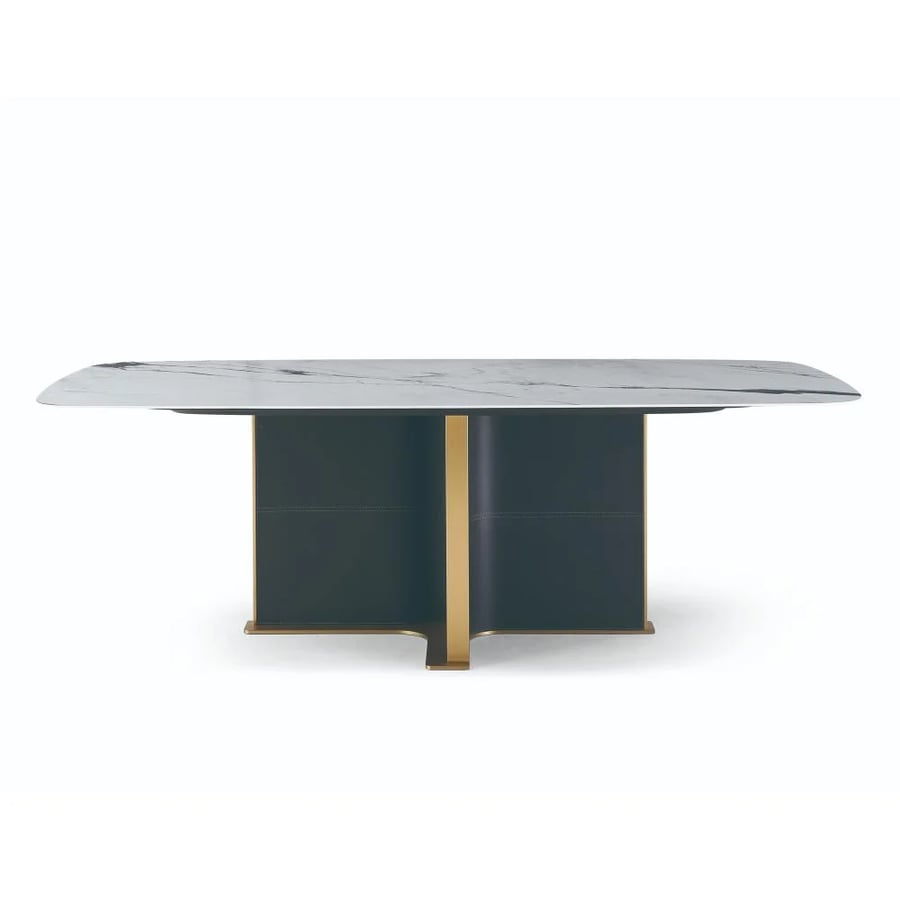 Chale Slate Rectangular Dining Table, White