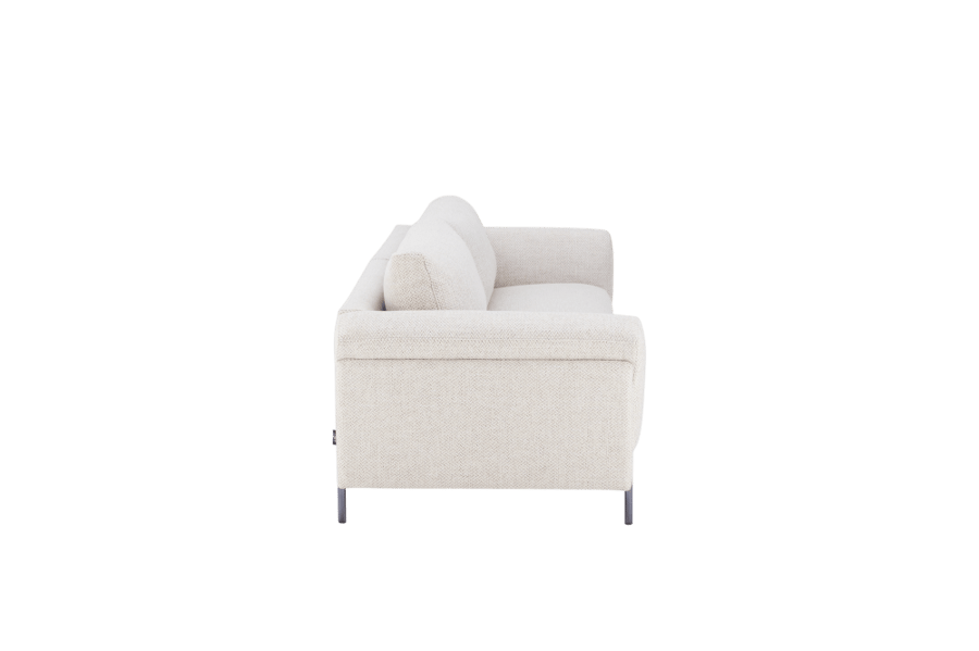 HELLO, Ultra-Comfort 3 Seater Sofa, Light Beige, Titanium Legs