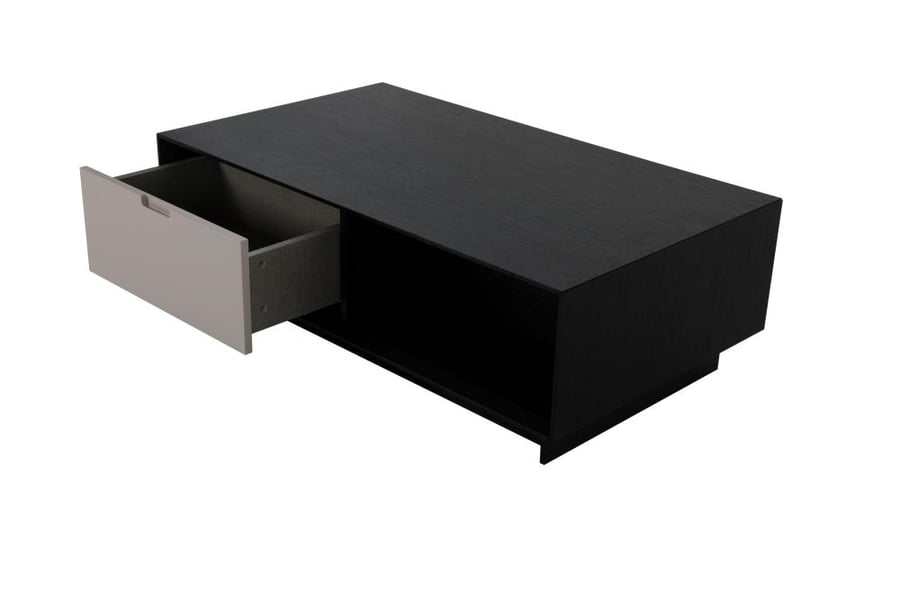 Almada Wooden Rectangular Coffee Table, Black
