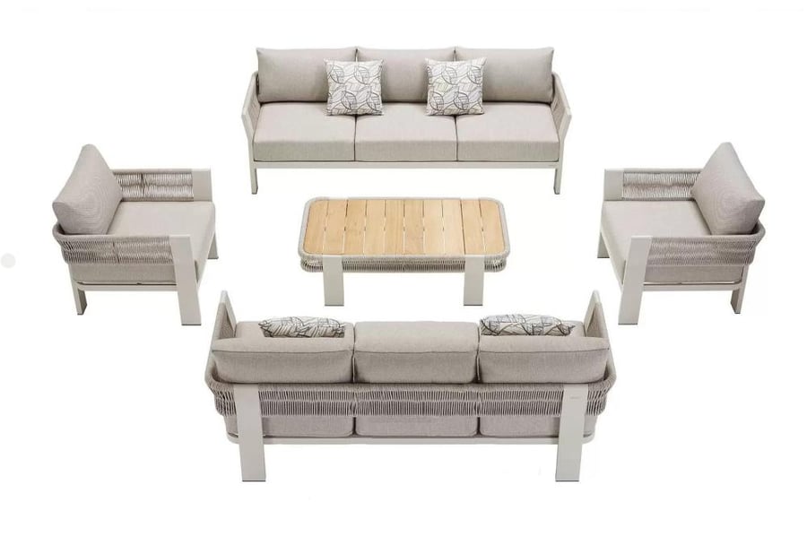 Borromeo Set of 5 Outdoor Furniture, Beige