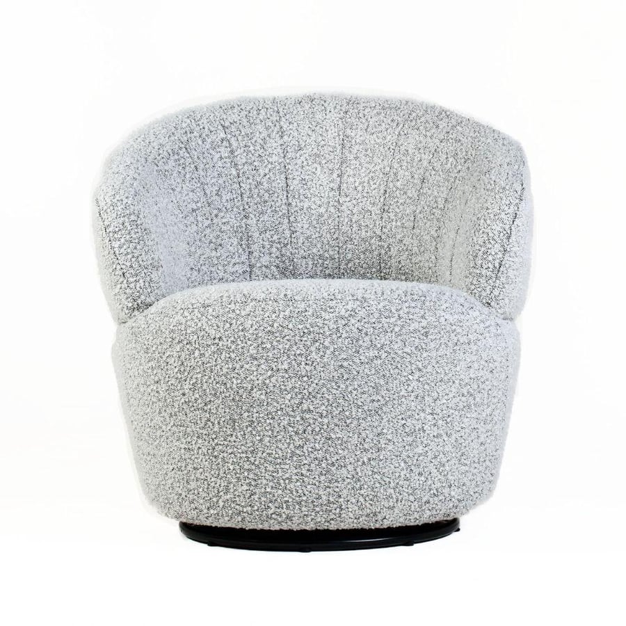 Dance Swivel Armchair, Light Grey