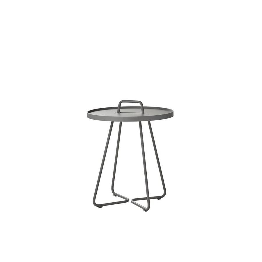 Su-On Aluminium Side Table, Carrying Handle, Light Grey