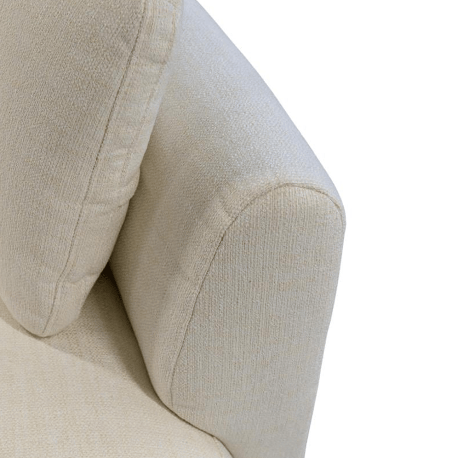 Domani Double Wide Seater Curved Left Sofa, Beige