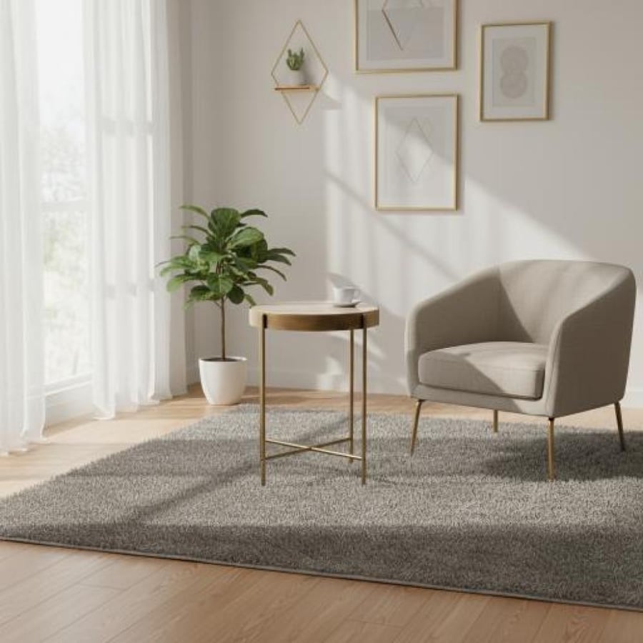 Pasco Sintered Stone & Metal SideTable, Beige