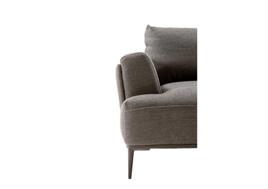 HERO: Luxurious 3-Seater Light Brown Sofa Titanium Legs