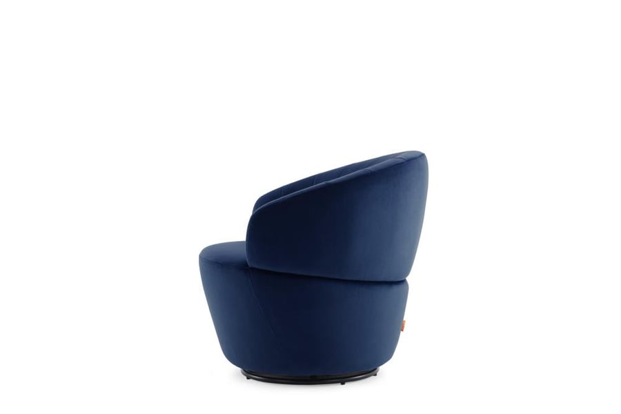 Dance Swivel Armchair, Dark Blue