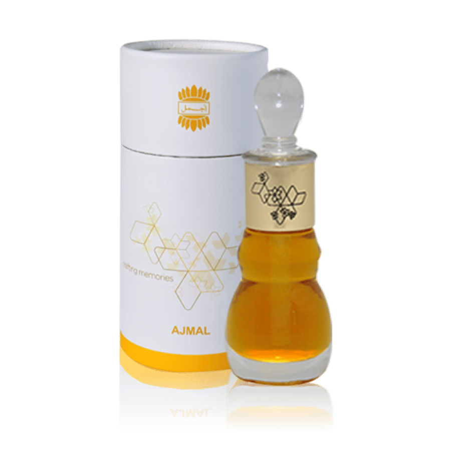 زيت عطري أجمل عود آند روز (Ajmal Oudh & Rose Concentrated Perfume Oil) للجنسين - دهن عود وورد فاخر ومركز بحجم 12 مل