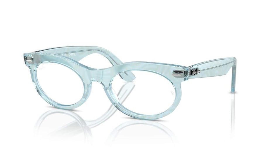 نظارة طبية راي بان change Wayfarer Oval RX 2242V 8293 بإطار أزرق متغير