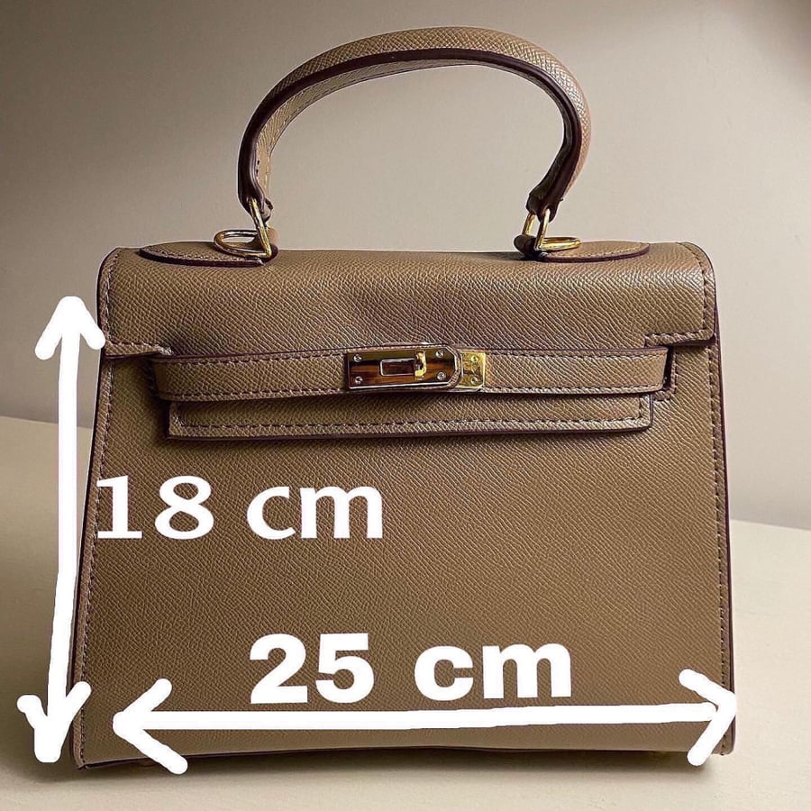 Large handbag | “pumpkin brown” hardware gold