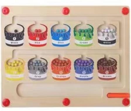 Color classification game magnetic beads