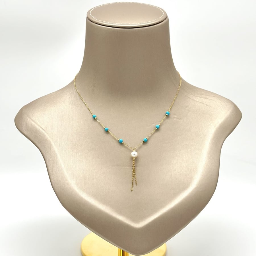 عقد ذهب أصفر عيار18 من مجوهرات الشلوي -18 K yellow gold necklace from
