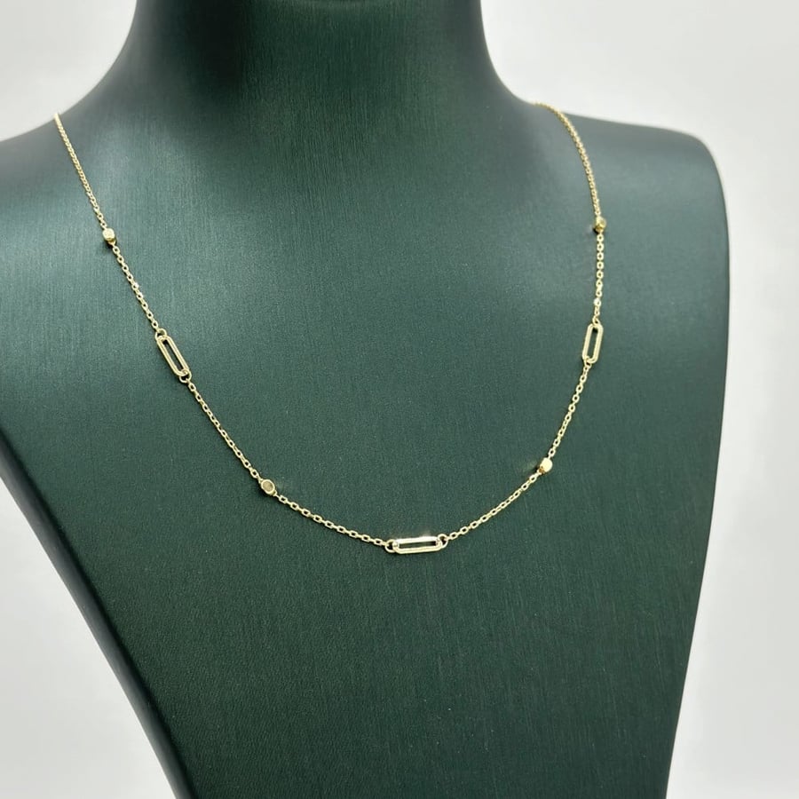 عقد ذهب أصفر عيار18 من مجوهرات الشلوي -18 K yellow gold necklace from