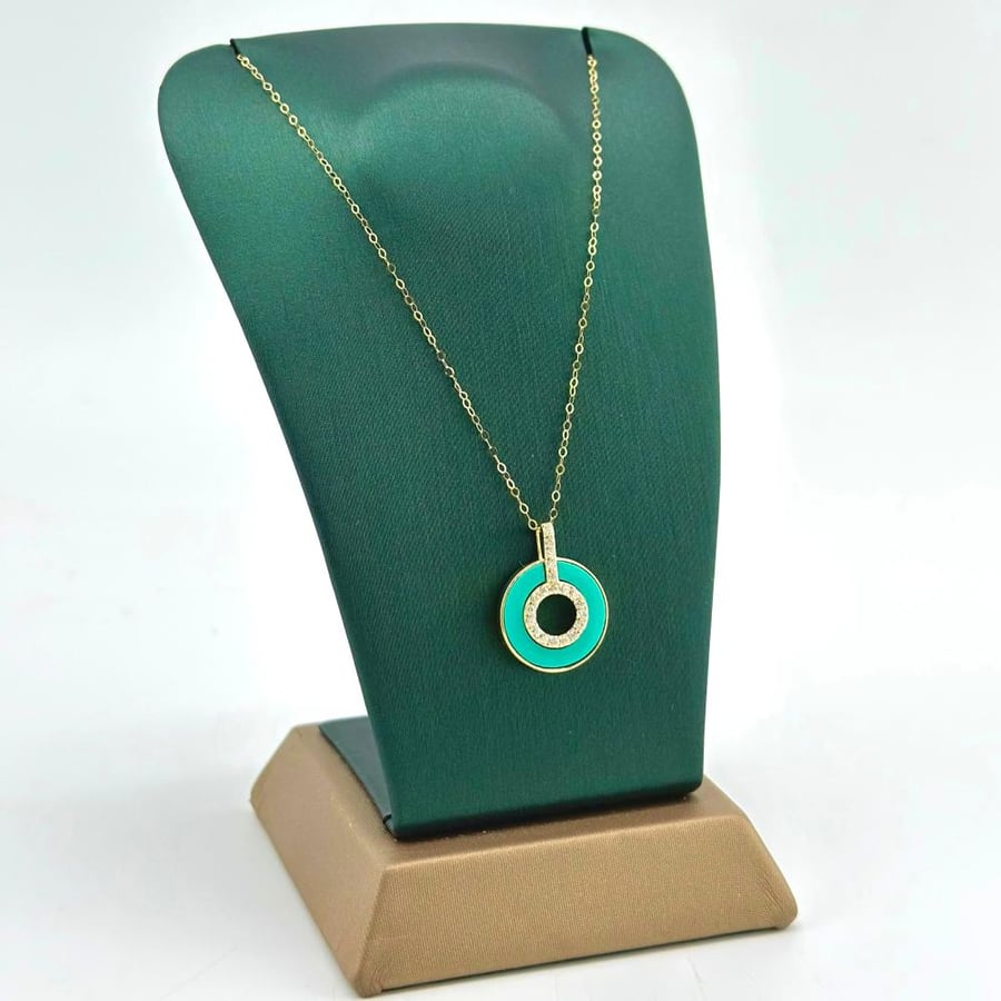 عقد ذهب أصفر عيار18 من مجوهرات الشلوي -18 K yellow gold necklace from