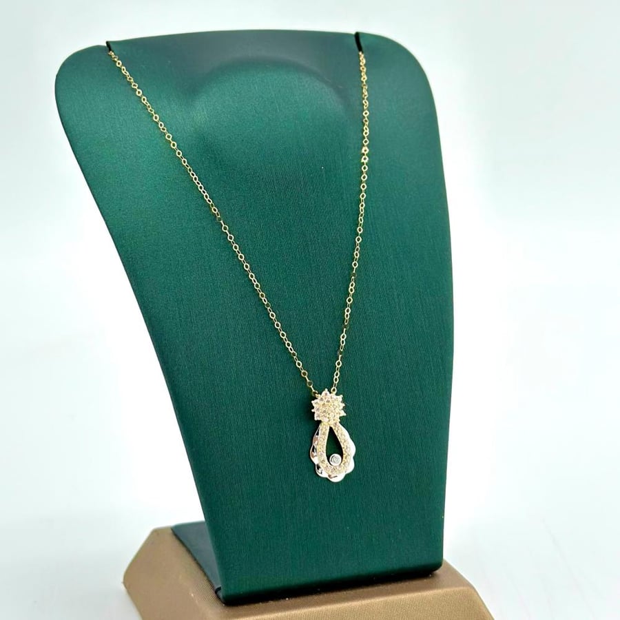 عقد ذهب أصفر عيار18 من مجوهرات الشلوي -18 K yellow gold necklace from