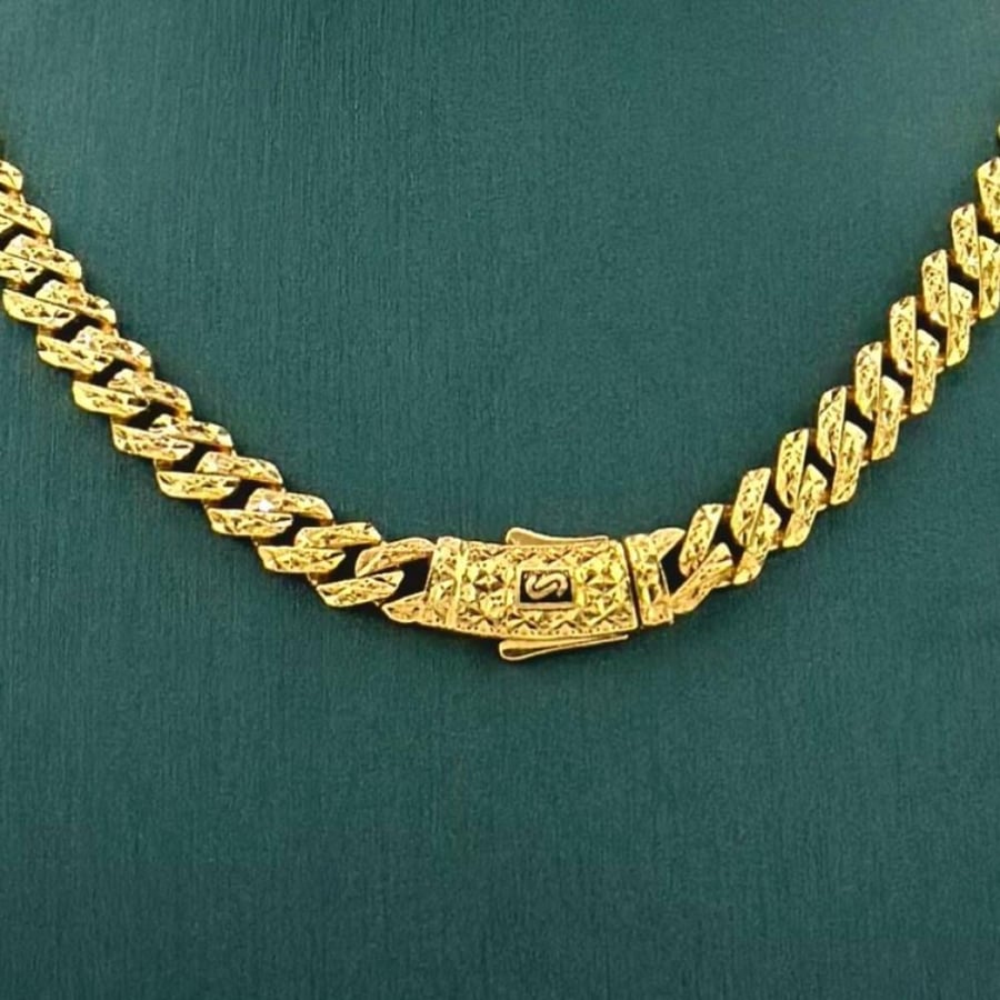 عقد ذهب أصفر عيار 21 من مجوهرات الشلوي