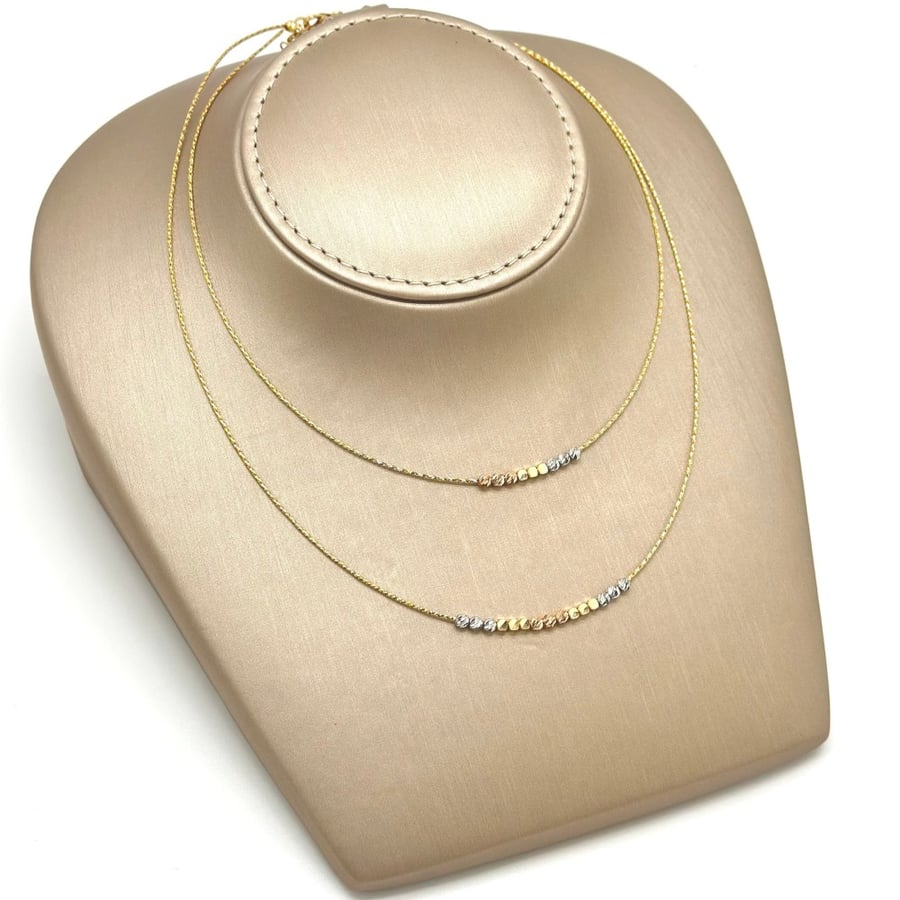عقد ذهب أصفر عيار18 من مجوهرات الشلوي -18 K yellow gold necklace from