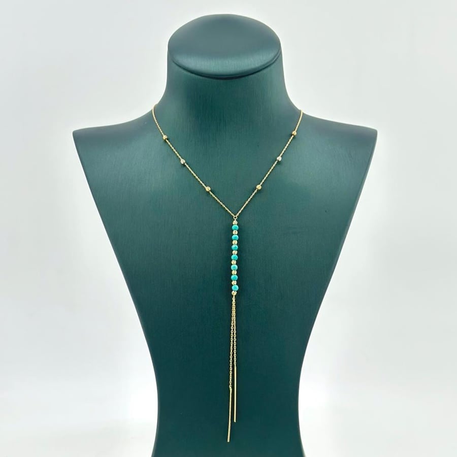 عقد ذهب أصفر عيار18 من مجوهرات الشلوي -18 K yellow gold necklace from