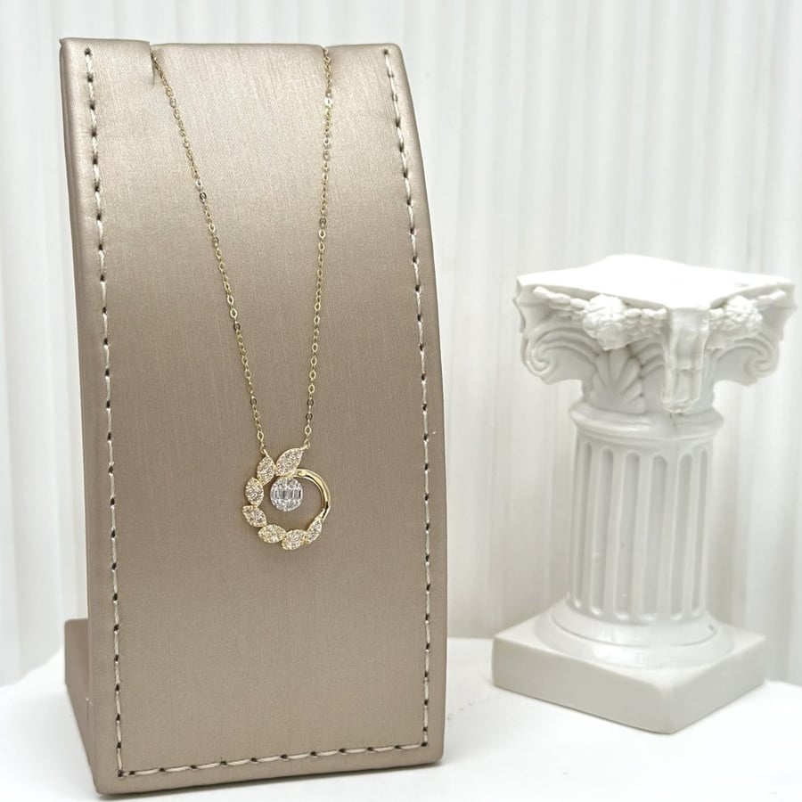 عقد ذهب أصفر عيار18 من مجوهرات الشلوي -18 K yellow gold necklace from