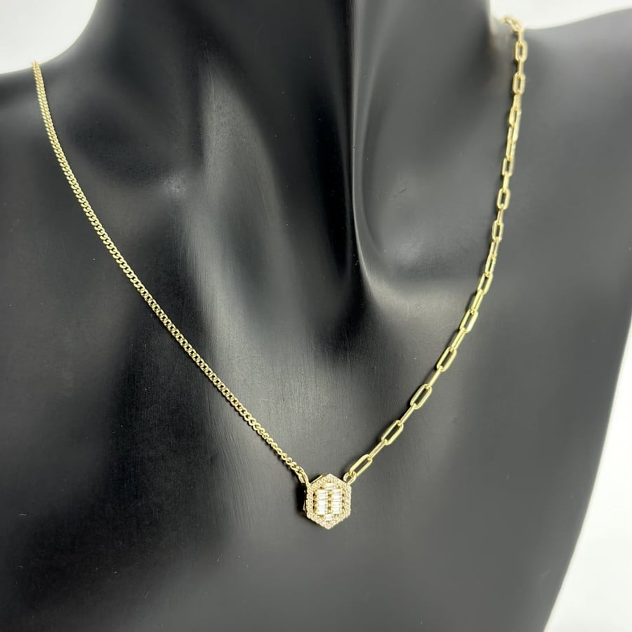 عقد ذهب أصفر عيار18 من مجوهرات الشلوي -18 K yellow gold necklace from