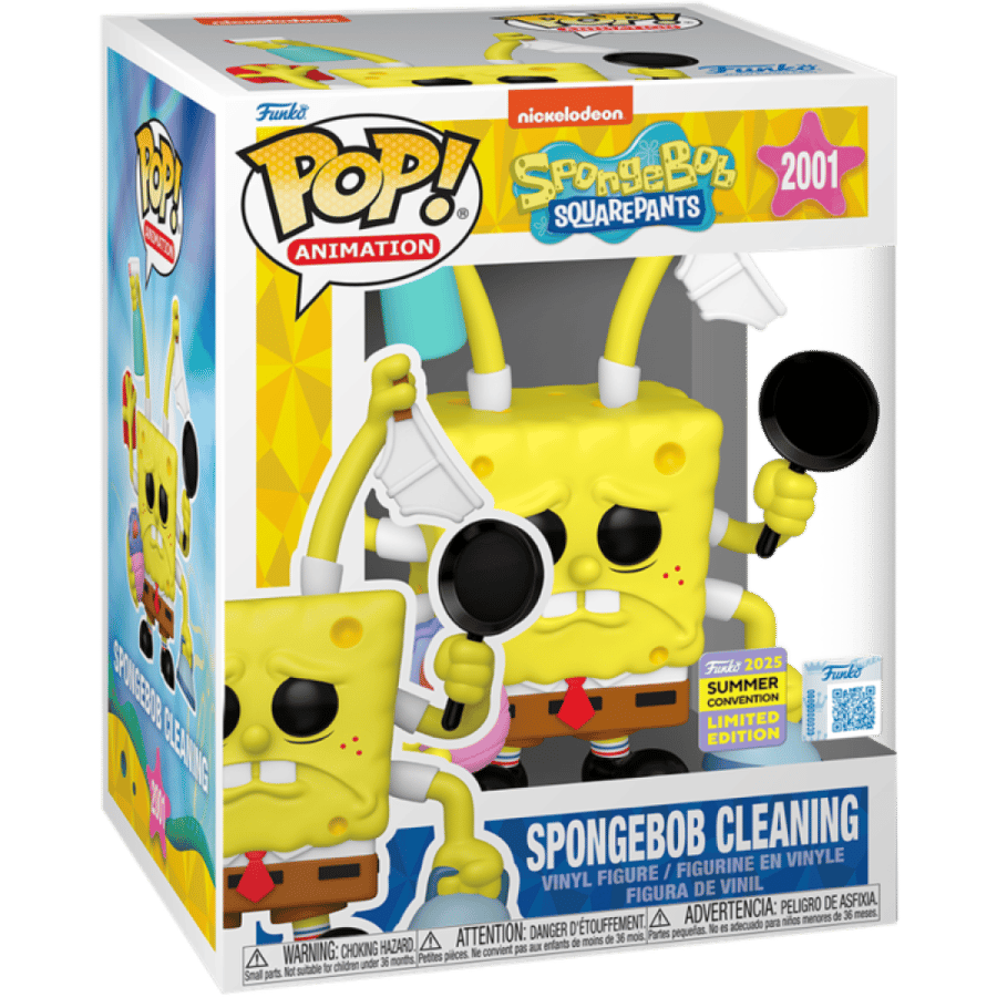 SpongeBob SquarePants - SpongeBob Cleaning Premium Pop! Vinyl Figure (2025 Summer Convention Exclusive)