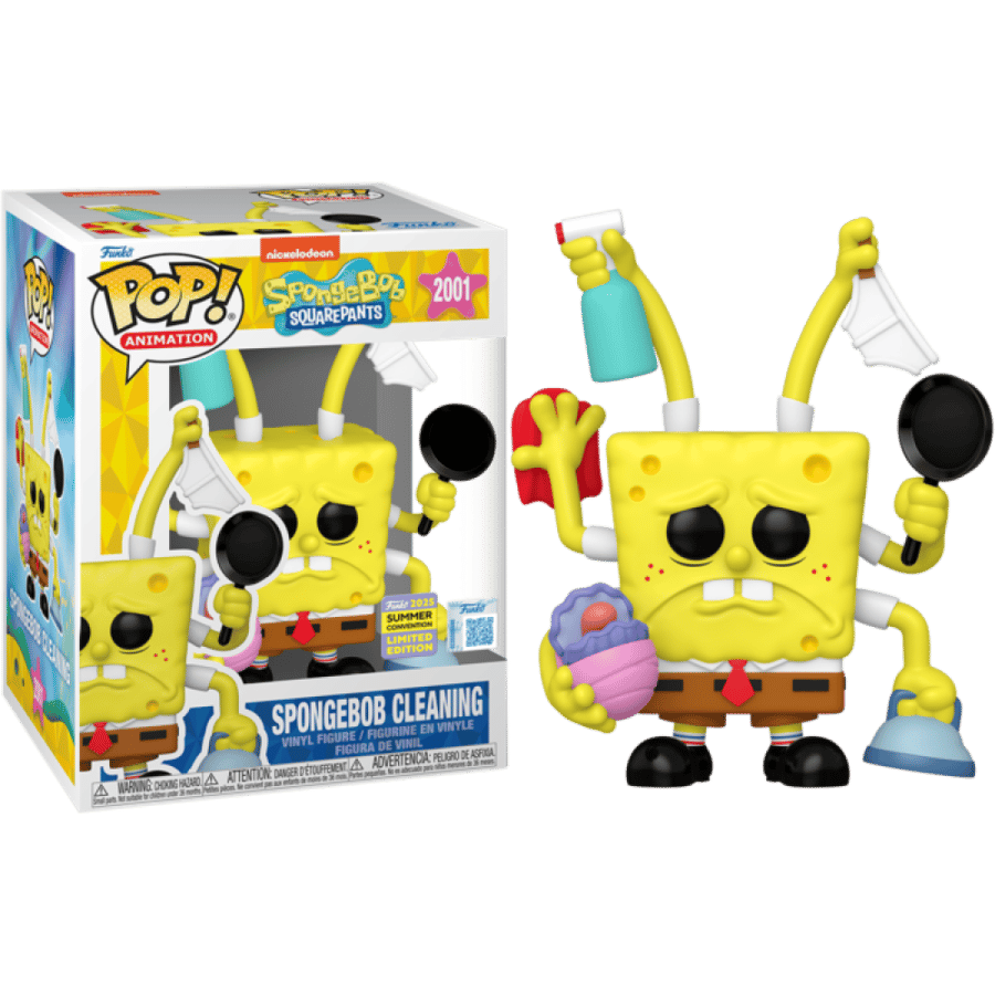 SpongeBob SquarePants - SpongeBob Cleaning Premium Pop! Vinyl Figure (2025 Summer Convention Exclusive)