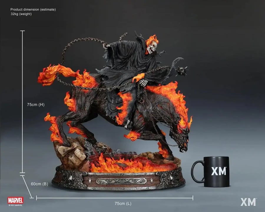 Marvel - Ghost Rider On Horse 1/4