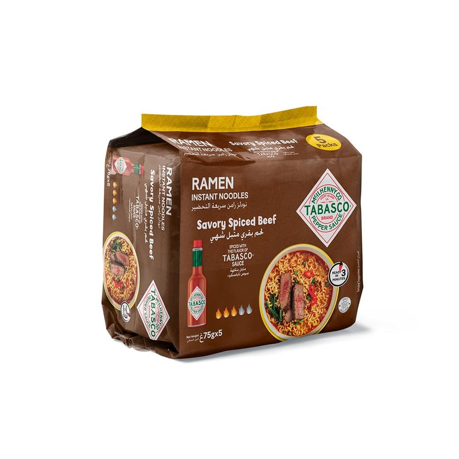 TABASCO® Ramen Instant Noodles Savory Spiced Beef 5X375G