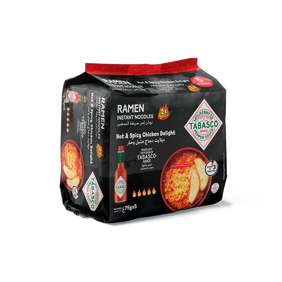 TABASCO® Ramen Instant Noodles  Hot & Spicy Chicken Delight 5X375G