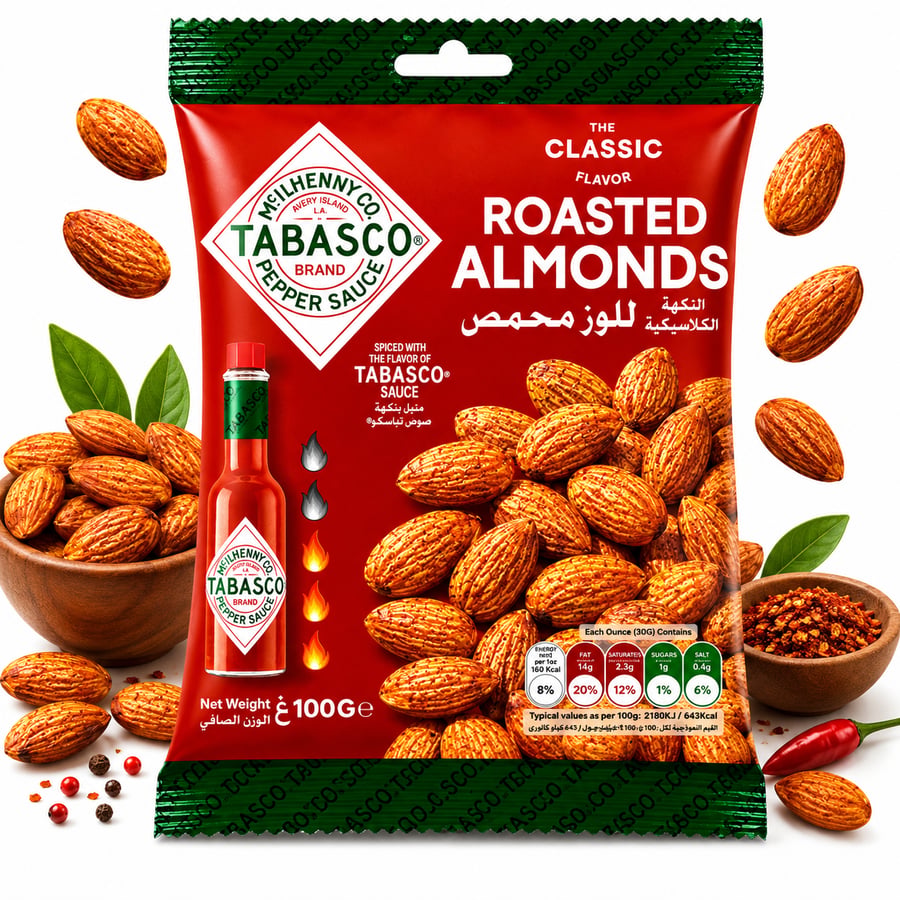 Tabasco Roasted Almonds 100gm