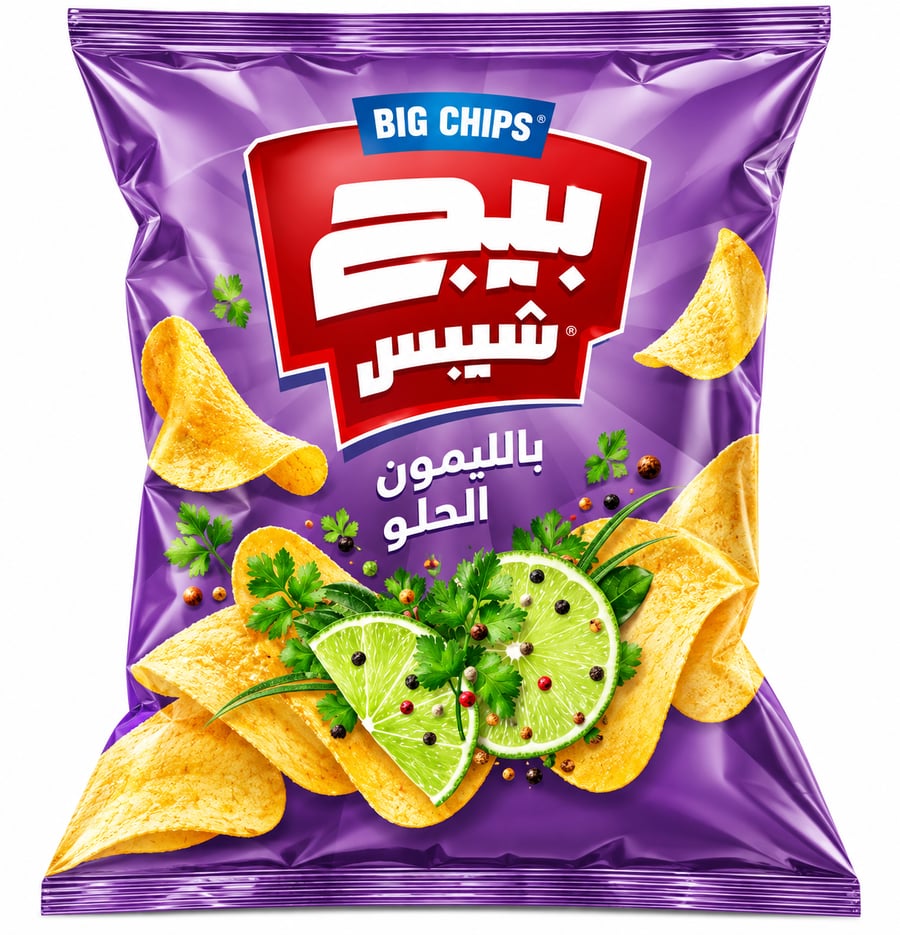 بيج شيبس سويت ليمون 100 جرام