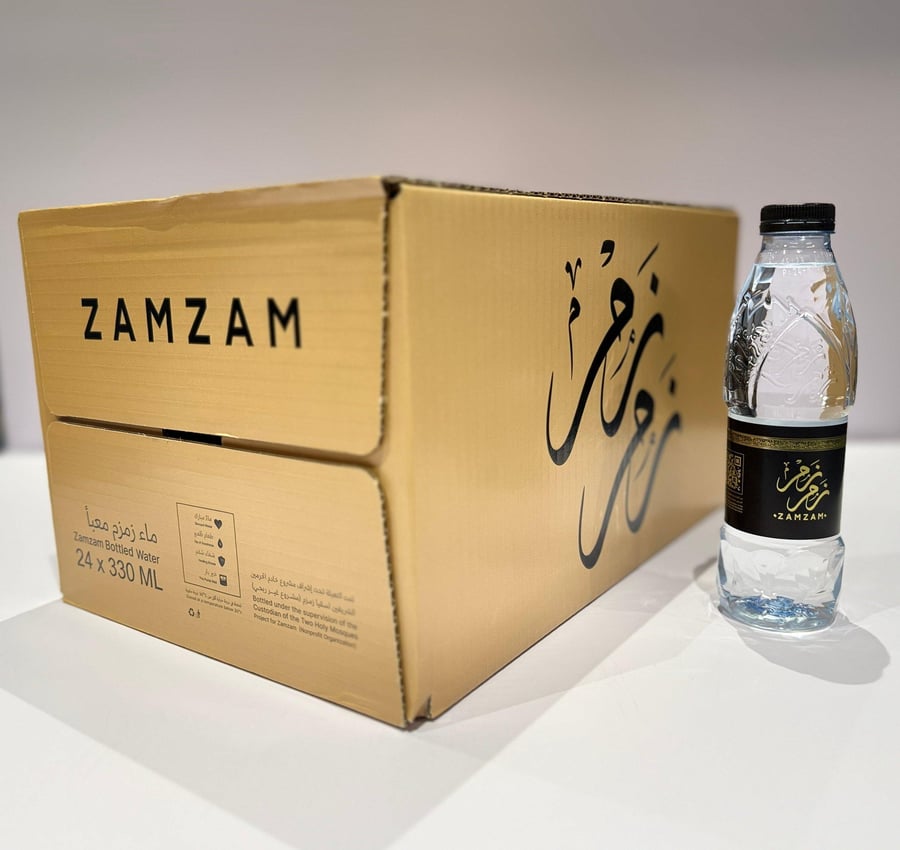 كرتون ماء زمزم عبوات صغيرة (330 مل × 24 عبوة)