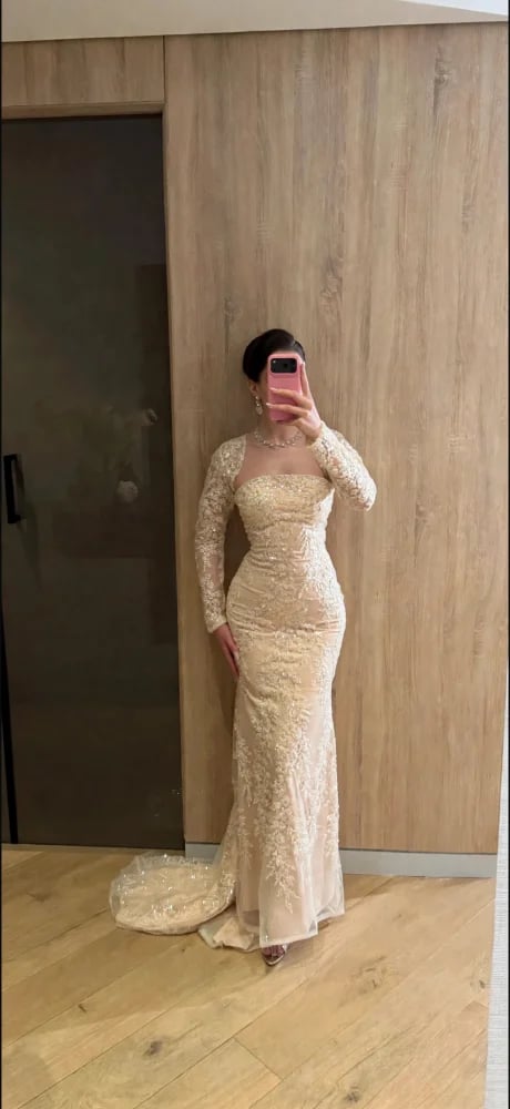 فستان سهره تل خرز بطانه تفته