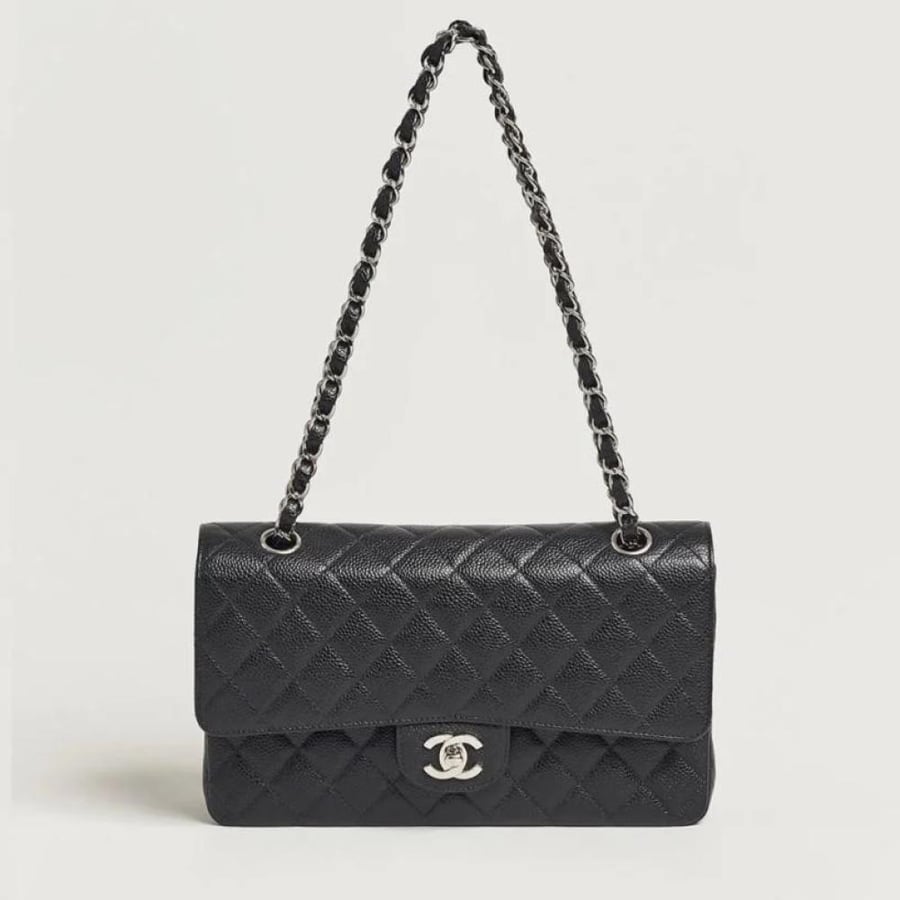 Chanel Medium Classic Flap Silver Hardware