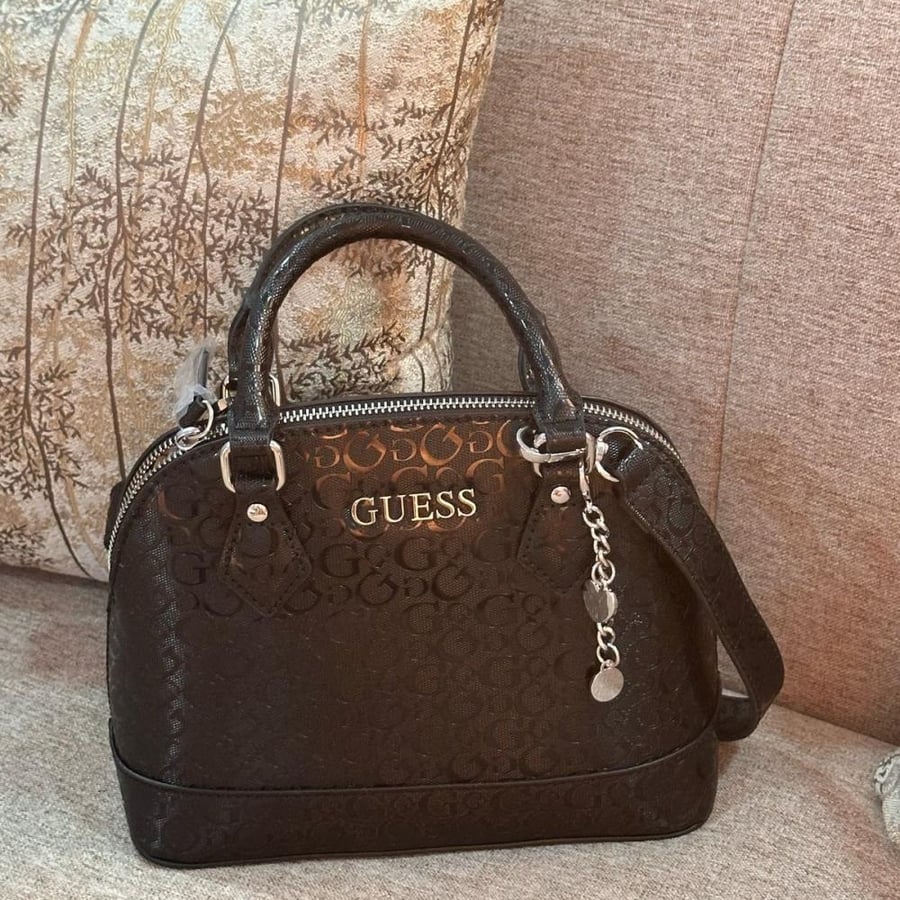 Black leather bag