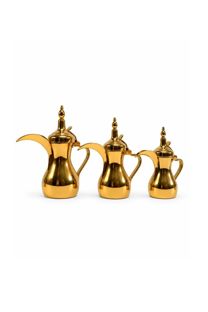 طقم دلة قهوة رسلان ذهبي 3 قطع