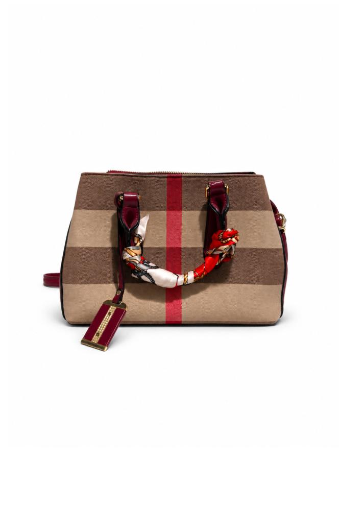 حقيبة يد Burberry بنقشة كاروهات