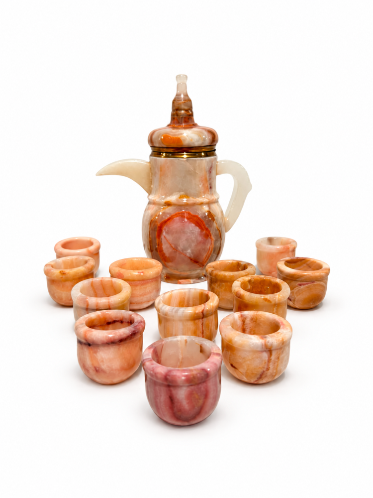 طقم دلة وفناجين رخام