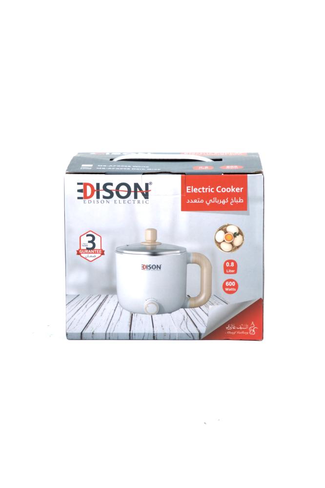 طباخ كهربائي متعدد الاستخدامات من EDISON – سعة 0.8 لتر
