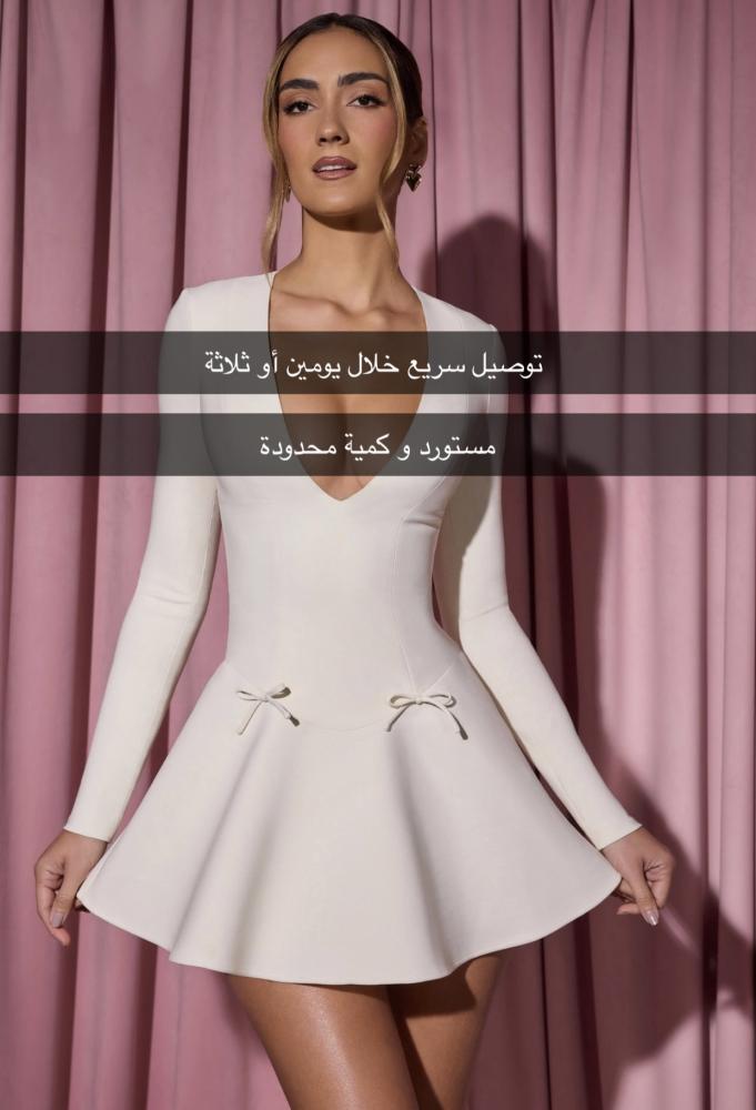 تصميم فاخر لفستان نسائي قصير