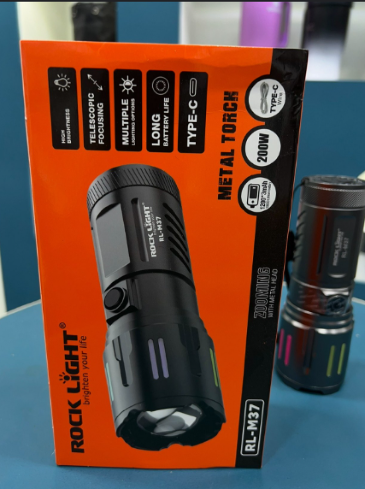 مصباح يدوي LED من الألومنيوم RL-M37 من Rock Light