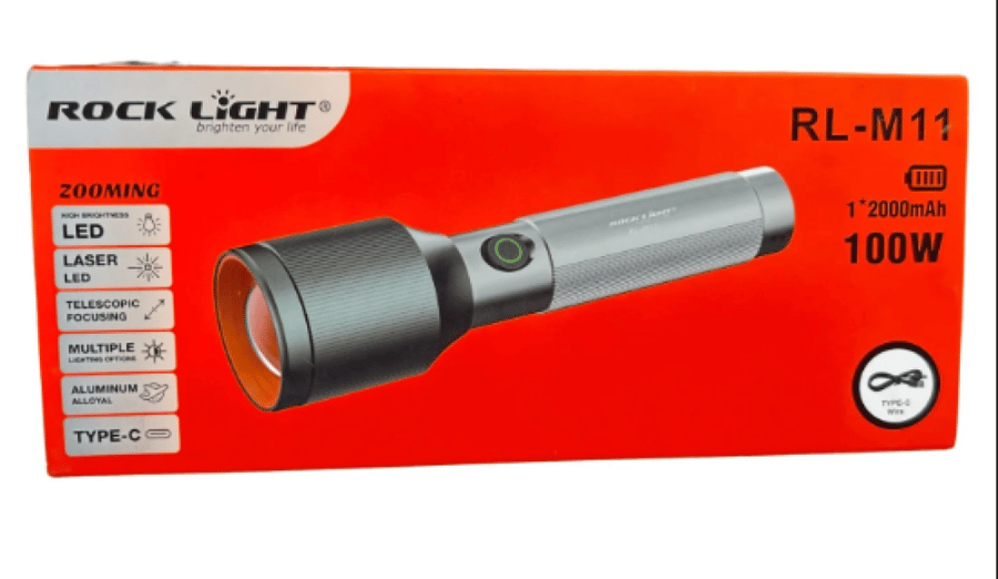 مصباح يدوي LED من الألومنيوم RL-M11 من Rock Light