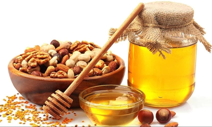 عسل سدر بالمكسرات عسل خلطة التسمين