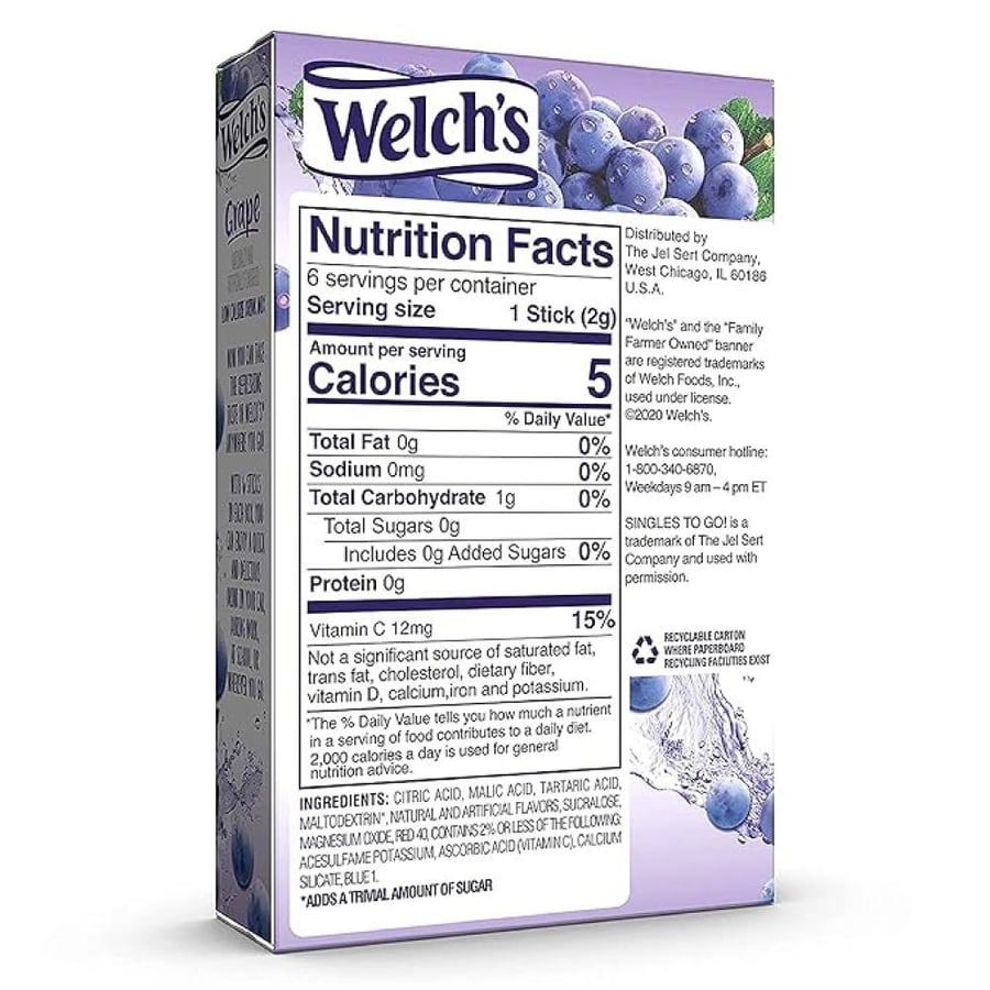 نكهة العنب - 12 علبه - Welchs