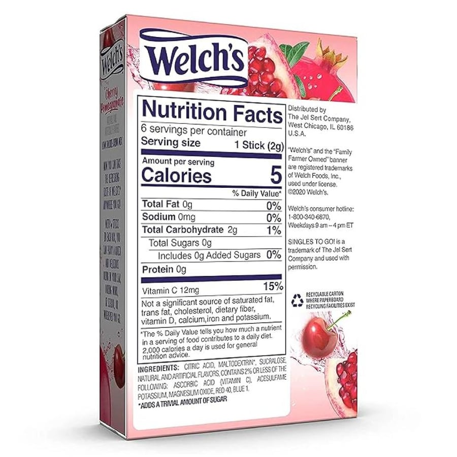 نكهة الكرز مع الرمان - 12 علبه - Welchs