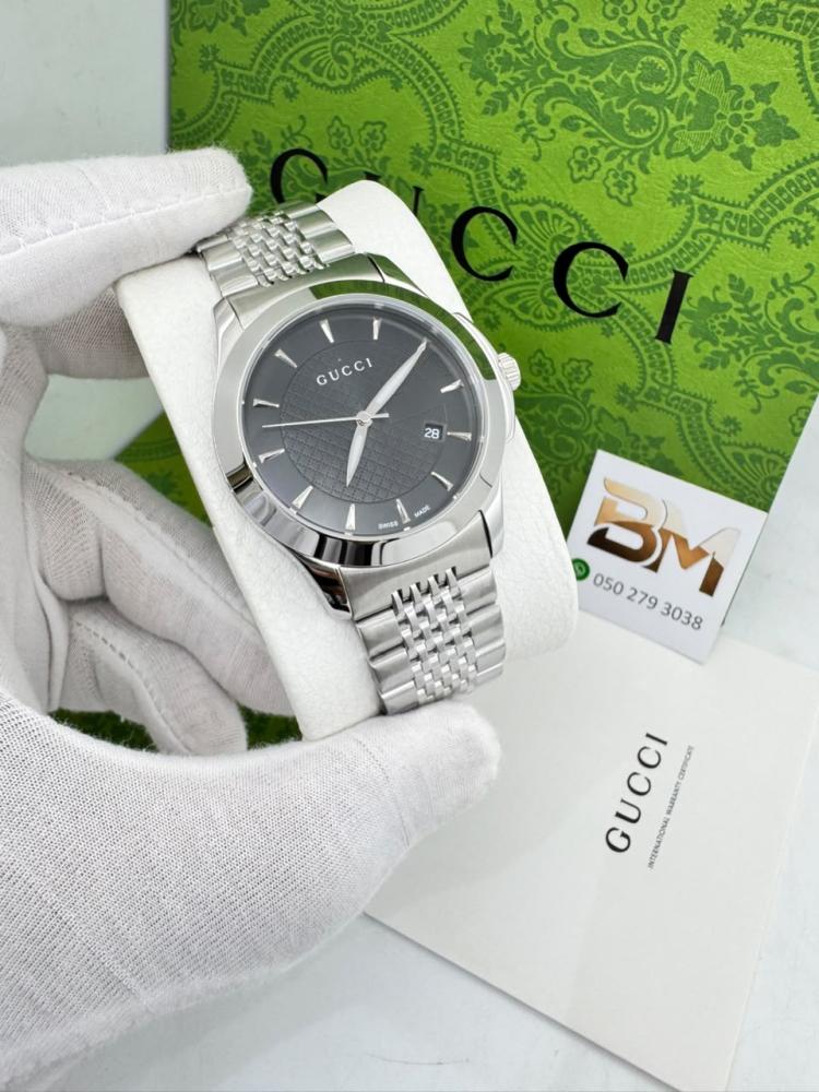 ساعة GUCCI رجالية بحركة بطارية وماكينة يابانية