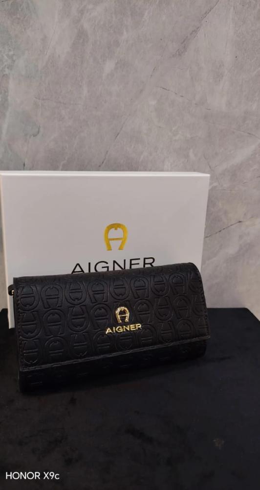محفظة AIGNER كانفاس بنقشة الشعار