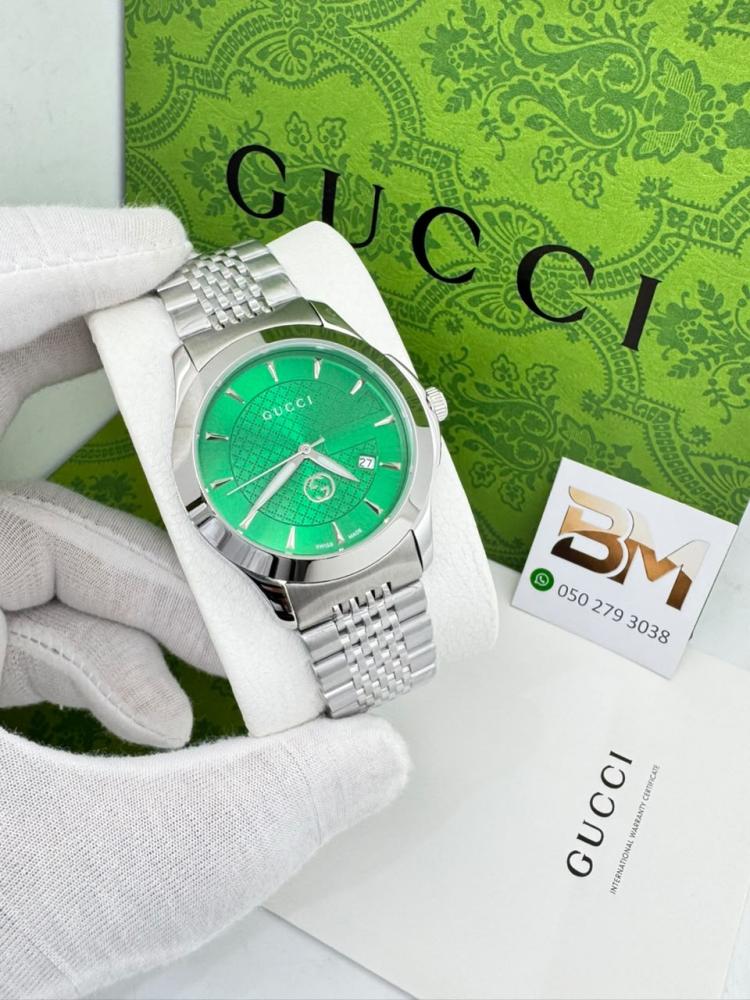 ساعة GUCCI رجالية بحركة بطارية وماكينة يابانية