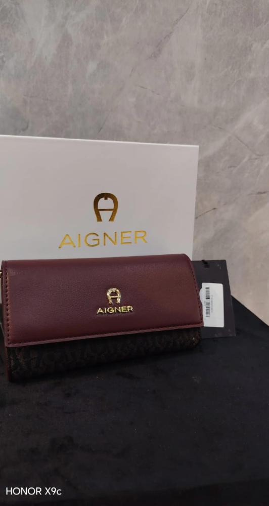 محفظة AIGNER كانفاس بنقشة الشعار