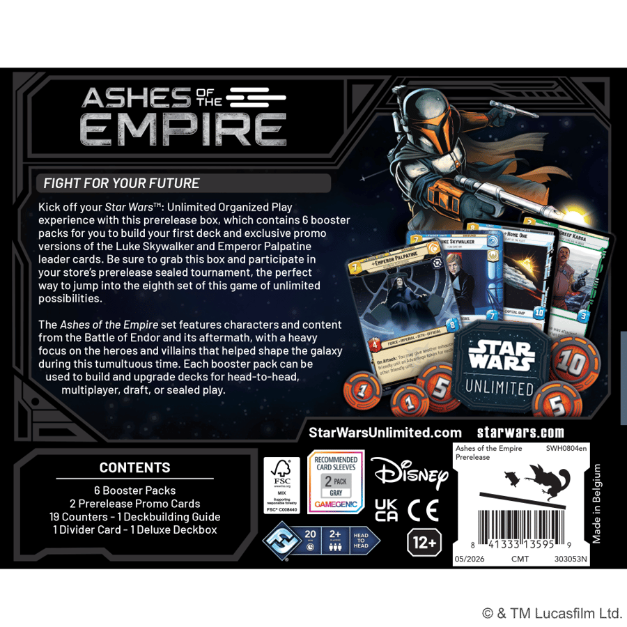 Star Wars: Unlimited - Ashes of the Empire - Prerelease Box