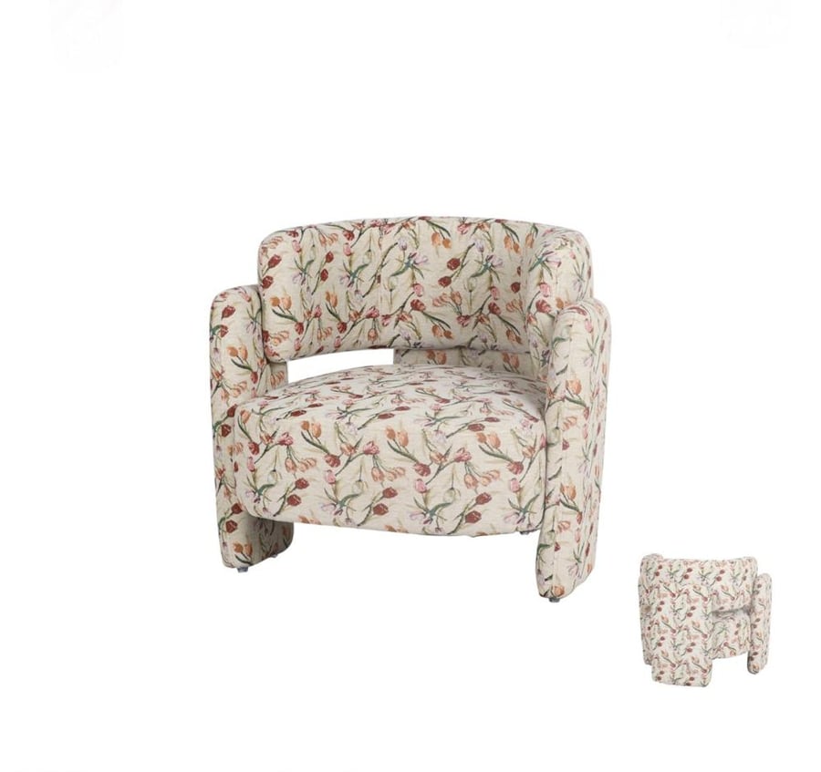 Single fabric chair in different colors